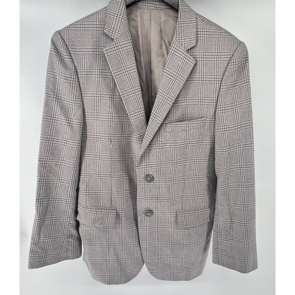 Alain Dupetit Sports Coat‎ Plaid Blazer, Men's Coat Size 36S